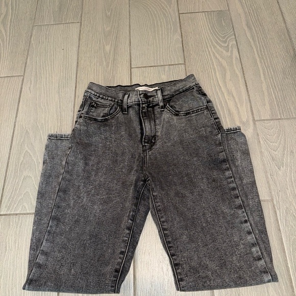 Levi's 724 Women's Acid Washed Black Straight Leg Jeans - Picture 1 of 4